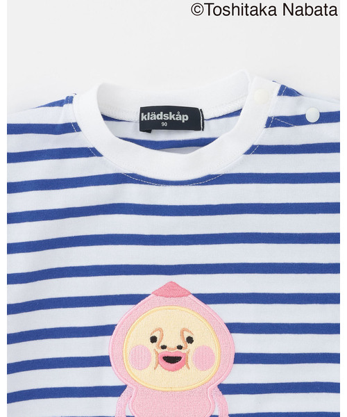 kladskap（クレードスコープ）の「【こびとづかん】ボーダー半袖Tシャツ（Tシャツ/カットソー・キッズ・ブルー/ホワイト・130cm/120cm/110cm/100cm/90cm）」の4枚目の写真