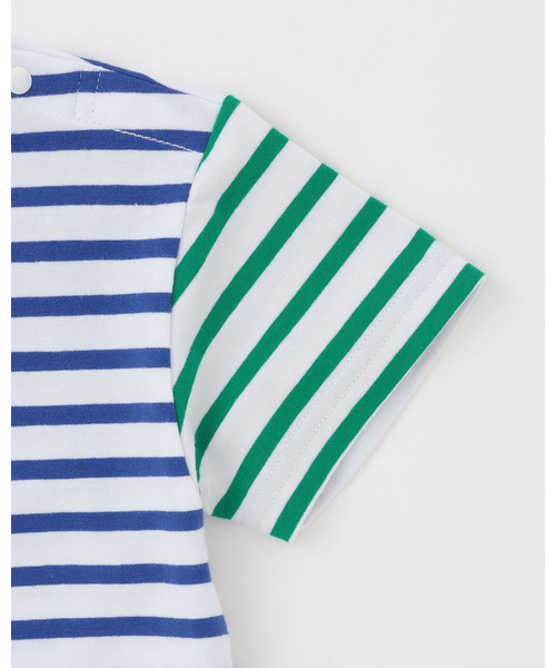 kladskap（クレードスコープ）の「【こびとづかん】ボーダー半袖Tシャツ（Tシャツ/カットソー・キッズ・ブルー/ホワイト・130cm/120cm/110cm/100cm/90cm）」の6枚目の写真