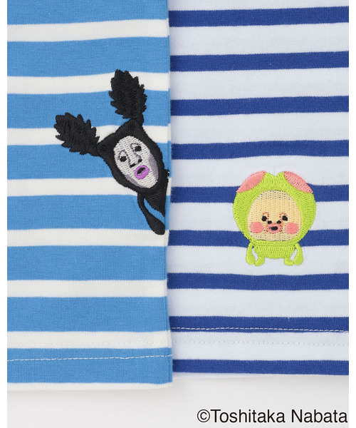 kladskap（クレードスコープ）の「【こびとづかん】ボーダー半袖Tシャツ（Tシャツ/カットソー・キッズ・ブルー/ホワイト・130cm/120cm/110cm/100cm/90cm）」の9枚目の写真