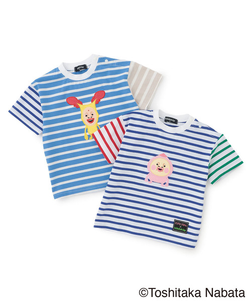 kladskap（クレードスコープ）の「【こびとづかん】ボーダー半袖Tシャツ（Tシャツ/カットソー・キッズ・ブルー/ホワイト・130cm/120cm/110cm/100cm/90cm）」の11枚目の写真