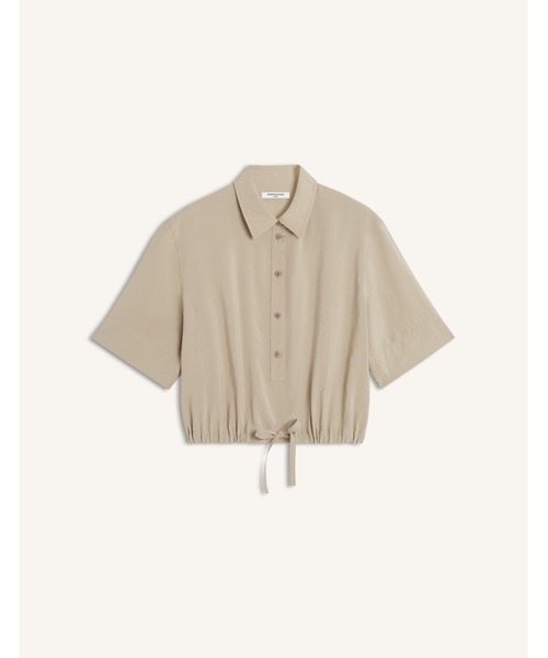 Maison Kitsune(メゾンキツネ)の「DRAWSTRING CROPPED SHIRT(シャツ/ブラウス・レディース・ライトオリーブ・34/40/38/36)」の9枚目の写真