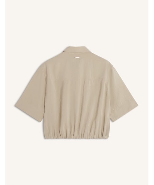 Maison Kitsune(メゾンキツネ)の「DRAWSTRING CROPPED SHIRT(シャツ/ブラウス・レディース・ライトオリーブ・34/40/38/36)」の3枚目の写真