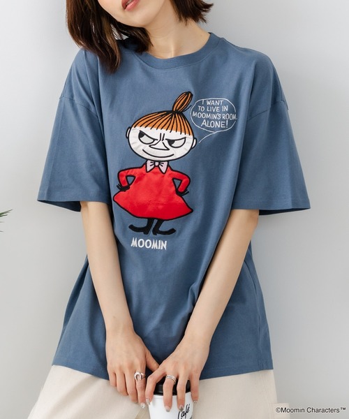 MOOMIN(ムーミン)の「【MOOMIN/ムーミン】 【綿100%のしっかりした生地】オリジナルデザイン キャラクター刺繍Tシャツ リトルミイ ニョロニョロ 大人カジュアル ユニセックス(Tシャツ/カットソー・メンズ・ブルー系その他/ブラック系その他2/ベージュ系その他2/ホワイト系その他・LARGE/MEDIUM/SMALL)」の4枚目の写真