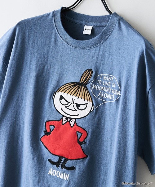 MOOMIN(ムーミン)の「【MOOMIN/ムーミン】 【綿100%のしっかりした生地】オリジナルデザイン キャラクター刺繍Tシャツ リトルミイ ニョロニョロ 大人カジュアル ユニセックス(Tシャツ/カットソー・メンズ・ブルー系その他/ブラック系その他2/ベージュ系その他2/ホワイト系その他・LARGE/MEDIUM/SMALL)」の7枚目の写真
