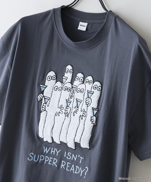 MOOMIN(ムーミン)の「【MOOMIN/ムーミン】 【綿100%のしっかりした生地】オリジナルデザイン キャラクター刺繍Tシャツ リトルミイ ニョロニョロ 大人カジュアル ユニセックス(Tシャツ/カットソー・メンズ・ブルー系その他/ブラック系その他2/ベージュ系その他2/ホワイト系その他・LARGE/MEDIUM/SMALL)」の16枚目の写真
