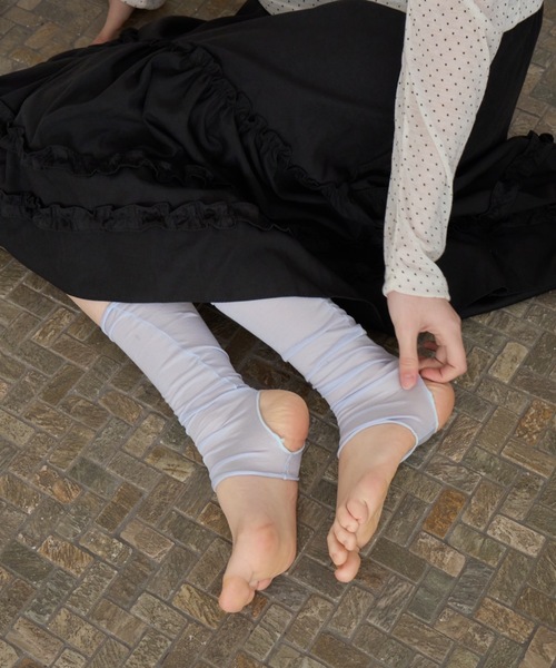 Birthday room(バースデイルーム)の「ルーズシアートレンカソックス/Loose sheer stirrup socks(ソックス/靴下・レディース・ライトブルー/ホワイト/ピンク・FREE)」の2枚目の写真