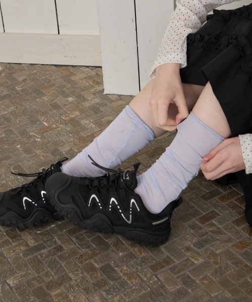 Birthday room(バースデイルーム)の「ルーズシアートレンカソックス/Loose sheer stirrup socks(ソックス/靴下・レディース・ライトブルー/ホワイト/ピンク・FREE)」の9枚目の写真