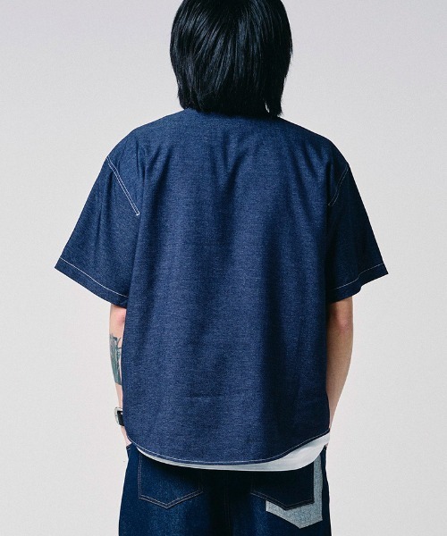 EFFECTEN（エフェクテン）の「mhs2654-Studs chambray shirts シャンブレーシャツ(efdig-03)（シャツ/ブラウス・メンズ・サックスブルー/インディゴブルー・M/L/XL）」の21枚目の写真