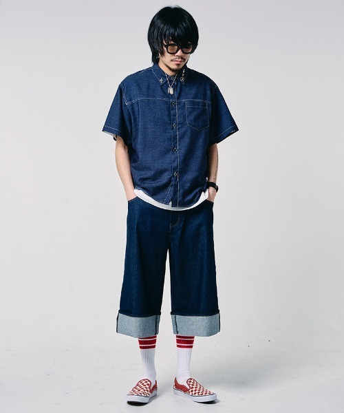 EFFECTEN（エフェクテン）の「mhs2654-Studs chambray shirts シャンブレーシャツ(efdig-03)（シャツ/ブラウス・メンズ・サックスブルー/インディゴブルー・M/L/XL）」の19枚目の写真