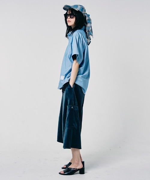 EFFECTEN（エフェクテン）の「mhs2654-Studs chambray shirts シャンブレーシャツ(efdig-03)（シャツ/ブラウス・メンズ・サックスブルー/インディゴブルー・M/L/XL）」の12枚目の写真
