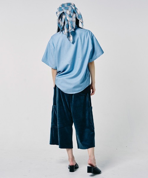 EFFECTEN（エフェクテン）の「mhs2654-Studs chambray shirts シャンブレーシャツ(efdig-03)（シャツ/ブラウス・メンズ・サックスブルー/インディゴブルー・M/L/XL）」の11枚目の写真