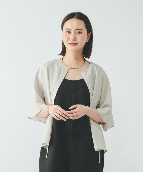 GLOBAL WORK(グローバルワーク)の「Airy Breezeブラウス/636702(シャツ/ブラウス・レディース・ホワイト/グレー/ドット/チャコールグレー・LARGE/MEDIUM)」の4枚目の写真