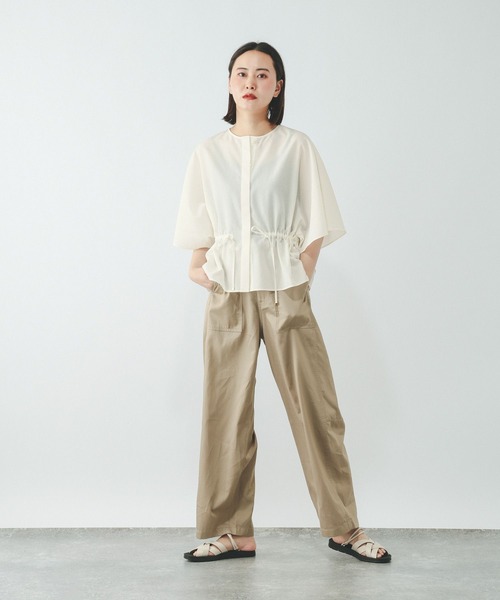 GLOBAL WORK(グローバルワーク)の「Airy Breezeブラウス/636702(シャツ/ブラウス・レディース・ホワイト/グレー/ドット/チャコールグレー・LARGE/MEDIUM)」の6枚目の写真