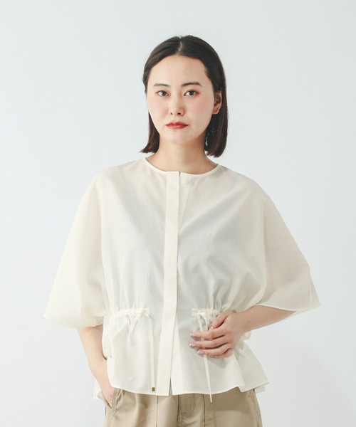 GLOBAL WORK(グローバルワーク)の「Airy Breezeブラウス/636702(シャツ/ブラウス・レディース・ホワイト/グレー/ドット/チャコールグレー・LARGE/MEDIUM)」の7枚目の写真