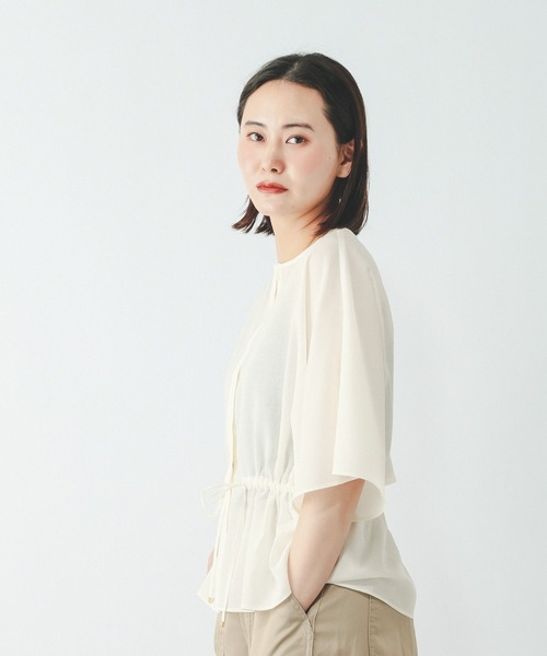 GLOBAL WORK(グローバルワーク)の「Airy Breezeブラウス/636702(シャツ/ブラウス・レディース・ホワイト/グレー/ドット/チャコールグレー・LARGE/MEDIUM)」の8枚目の写真