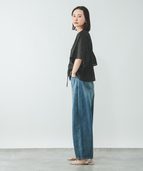 GLOBAL WORK(グローバルワーク)の「Airy Breezeブラウス/636702(シャツ/ブラウス・レディース・ホワイト/グレー/ドット/チャコールグレー・LARGE/MEDIUM)」の15枚目の写真