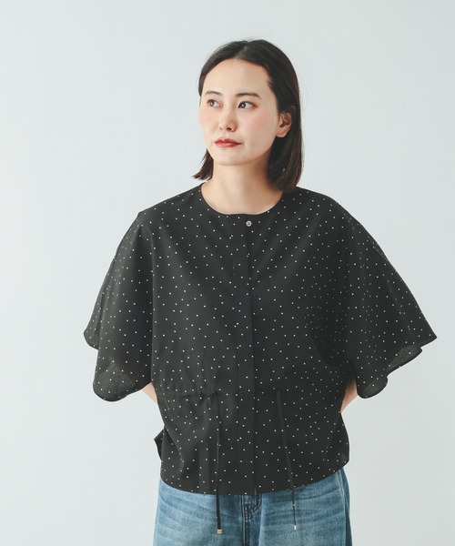 GLOBAL WORK(グローバルワーク)の「Airy Breezeブラウス/636702(シャツ/ブラウス・レディース・ホワイト/グレー/ドット/チャコールグレー・LARGE/MEDIUM)」の16枚目の写真