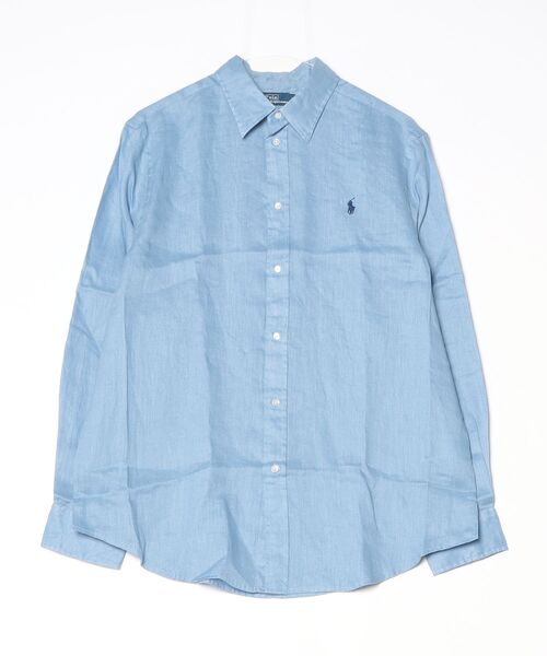 POLO RALPH LAUREN(ポロ ラルフ ローレン)の「クラシック フィット リネン シャツ(シャツ/ブラウス・レディース・ブルー・S/M/L/XS/XXS)」の3枚目の写真