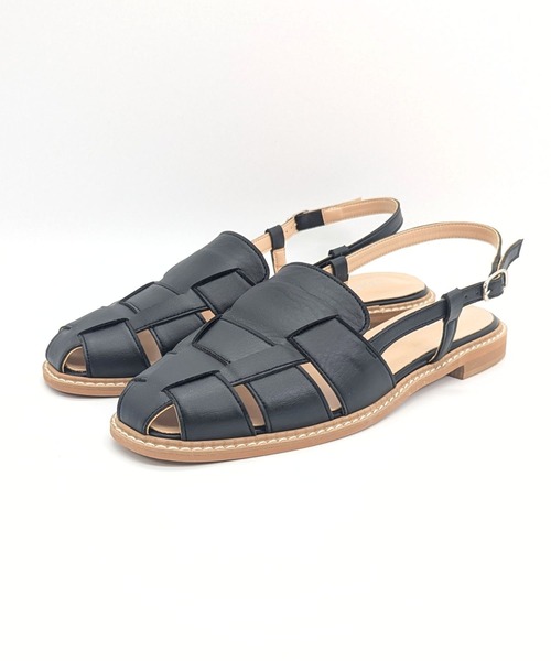 HIPS(ヒップス)の「バックベルトグルカサンダル(サンダル・レディース・ブラック/ホワイト・22.5cm/23cm/23.5cm/24cm/24.5cm)」の13枚目の写真