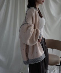 WILLFULLY（ウィルフリー）の「long heart dot jacquard reversible knit cardigan（ニット/セーター）」