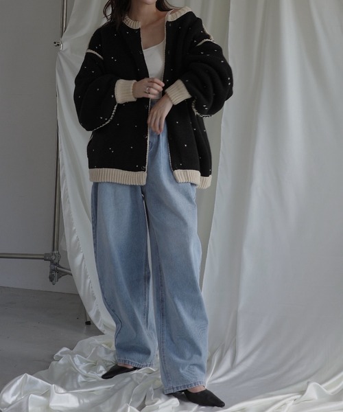 WILLFULLY(ウィルフリー)の「long heart dot jacquard reversible knit cardigan(ニット/セーター・レディース・タン/ホワイト系その他/レッド系その他/グレー×ピンク・FREE)」の18枚目の写真