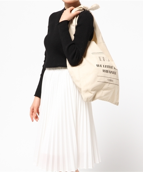 one after another NICE CLAUP（ワンアフターアナザーナイスクラップ）の「【ナイスクラップ】キャンバスサブバッグ（トートバッグ・レディース・ナチュラル/ブルー/ブラック・FREE）」の7枚目の写真