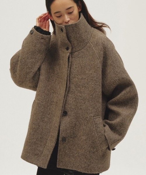 TODAYFUL（トゥデイフル）の「Standcollar Raglan Coat（ステンカラーコート・レディース・ブラック/モカ/セージグリーン・38inch/36inch）」の2枚目の写真