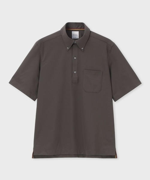 Paul Smith(ポールスミス)の「COOLMAX(R)ソリッド 鹿の子 ボタンダウン ポロシャツ / 163324 JS25(シャツ/ブラウス・メンズ・グレイッシュベージュ/ネイビー/ダークブルー・XX-LARGE/X-LARGE/LARGE/MEDIUM/SMALL)」の2枚目の写真