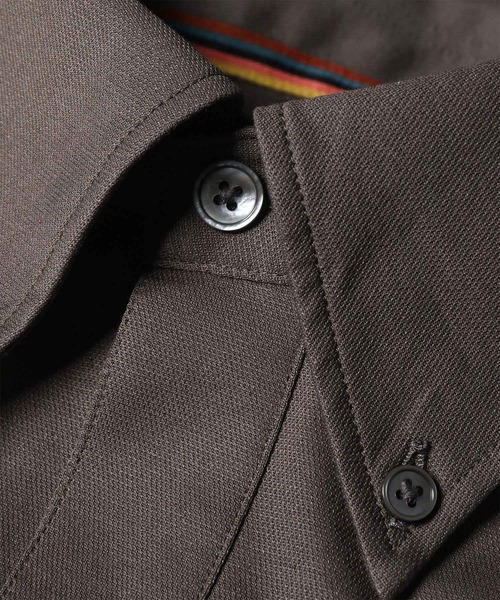 Paul Smith(ポールスミス)の「COOLMAX(R)ソリッド 鹿の子 ボタンダウン ポロシャツ / 163324 JS25(シャツ/ブラウス・メンズ・グレイッシュベージュ/ネイビー/ダークブルー・XX-LARGE/X-LARGE/LARGE/MEDIUM/SMALL)」の9枚目の写真