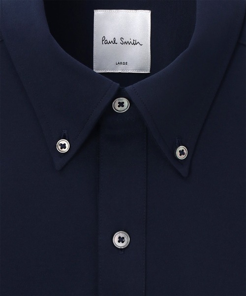 Paul Smith(ポールスミス)の「COOLMAX(R)ソリッド 鹿の子 ボタンダウン ポロシャツ / 163324 JS25(シャツ/ブラウス・メンズ・グレイッシュベージュ/ネイビー/ダークブルー・XX-LARGE/X-LARGE/LARGE/MEDIUM/SMALL)」の12枚目の写真