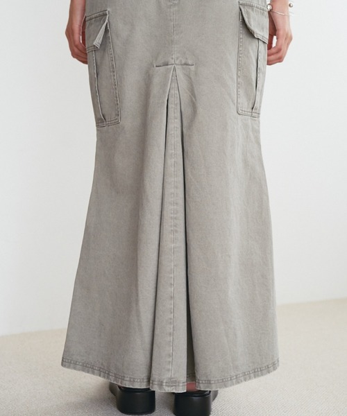 SOEMIN（ソミン）の「Front slit long skirt／フロントスリットマーメイドロングスカート（スカート・レディース・グレー/カーキ・FREE）」の11枚目の写真