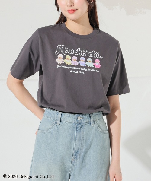 Honeys(ハニーズ)の「モンチッチ/Tシャツ(Tシャツ/カットソー・レディース・レッド/スミクロ/ベージュ・3L/L/M/LL/S)」の19枚目の写真