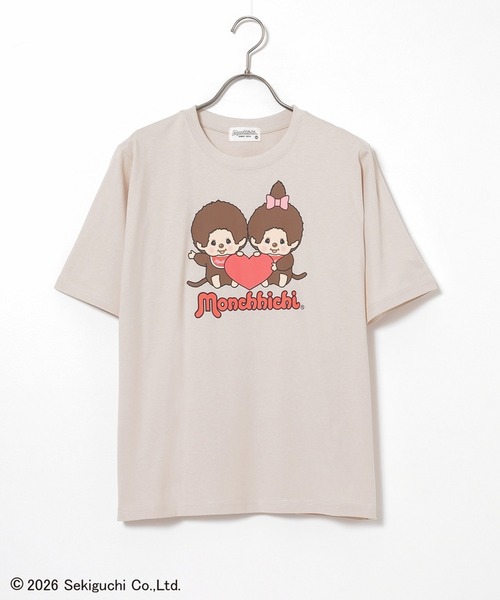 Honeys(ハニーズ)の「モンチッチ/Tシャツ(Tシャツ/カットソー・レディース・レッド/スミクロ/ベージュ・3L/L/M/LL/S)」の5枚目の写真