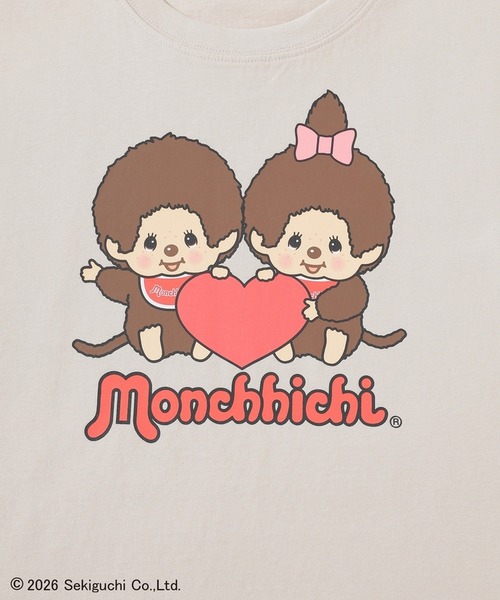 Honeys(ハニーズ)の「モンチッチ/Tシャツ(Tシャツ/カットソー・レディース・レッド/スミクロ/ベージュ・3L/L/M/LL/S)」の7枚目の写真