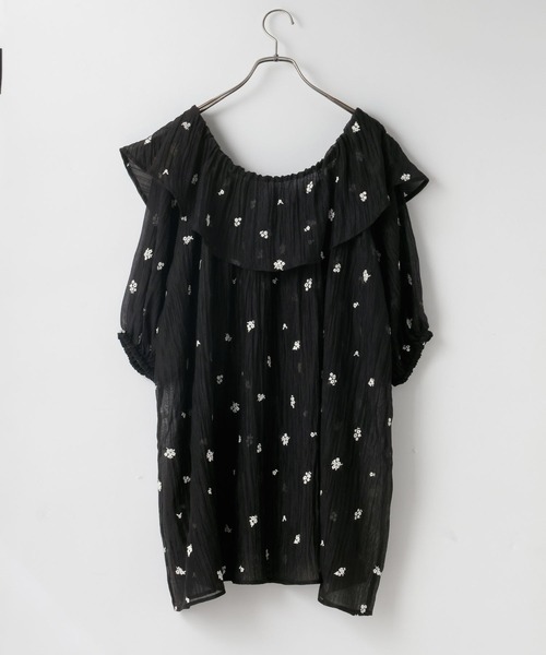 LOWRYS FARM(ローリーズファーム)の「シシュウミニワンピースSS 1046529(ワンピース・レディース・ブラック/ホワイト/アイボリー・FREE)」の6枚目の写真