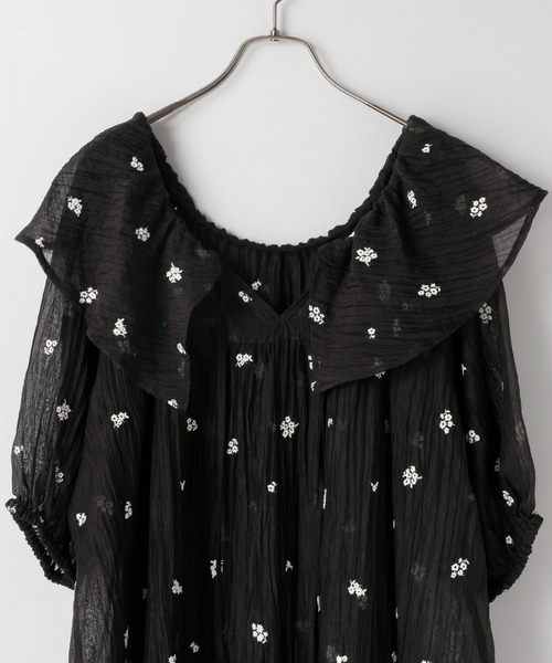 LOWRYS FARM(ローリーズファーム)の「シシュウミニワンピースSS 1046529(ワンピース・レディース・ブラック/ホワイト/アイボリー・FREE)」の7枚目の写真