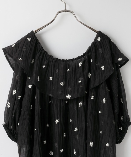 LOWRYS FARM(ローリーズファーム)の「シシュウミニワンピースSS 1046529(ワンピース・レディース・ブラック/ホワイト/アイボリー・FREE)」の11枚目の写真