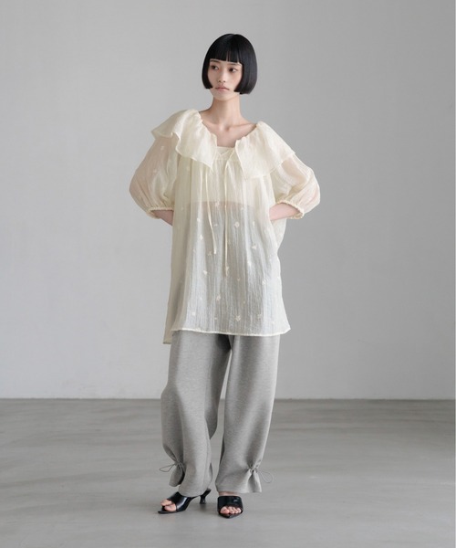 LOWRYS FARM(ローリーズファーム)の「シシュウミニワンピースSS 1046529(ワンピース・レディース・ブラック/ホワイト/アイボリー・FREE)」の16枚目の写真