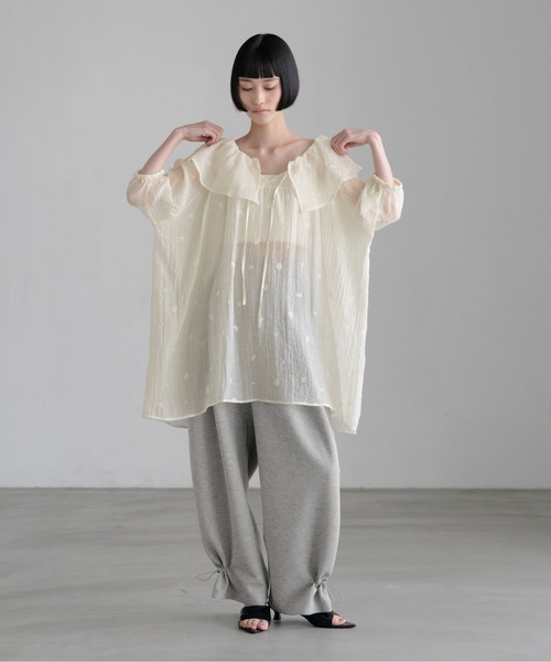 LOWRYS FARM(ローリーズファーム)の「シシュウミニワンピースSS 1046529(ワンピース・レディース・ブラック/ホワイト/アイボリー・FREE)」の17枚目の写真