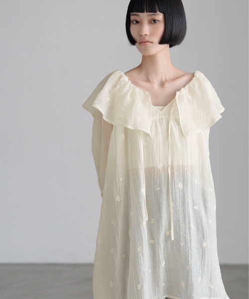 LOWRYS FARM(ローリーズファーム)の「シシュウミニワンピースSS 1046529(ワンピース・レディース・ブラック/ホワイト/アイボリー・FREE)」の20枚目の写真