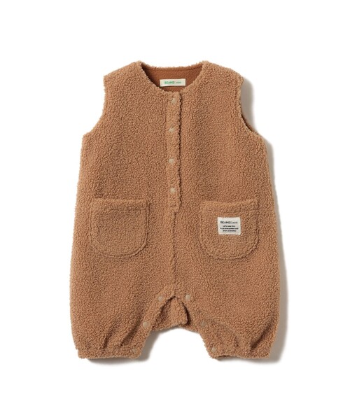BEAMS mini(ビームスミニ)の「【WEB限定】ベビー ボア オーバーオール 2026FW(70~80cm)秋冬 定番 人気 プチプラ カジュアル もこもこ(ロンパース・キッズ・ベージュ/ホワイト系その他5・70/80)」の20枚目の写真