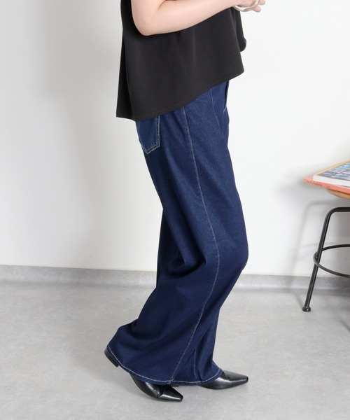 cepo(セポ)の「気軽に履けて、気軽に美脚〈接触冷感 / UVカット / 360度ストレッチ〉NEO ICE レギュラーストレートデニムパンツ(デニムパンツ・レディース・ブルー系3/ワンウォッシュ/ブルー系1・M/S/L)」の18枚目の写真