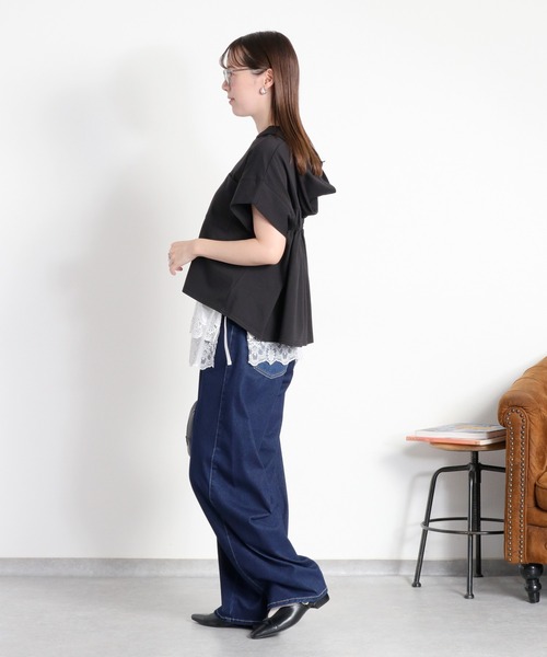 cepo(セポ)の「気軽に履けて、気軽に美脚〈接触冷感 / UVカット / 360度ストレッチ〉NEO ICE レギュラーストレートデニムパンツ(デニムパンツ・レディース・ブルー系3/ワンウォッシュ/ブルー系1・M/S/L)」の6枚目の写真
