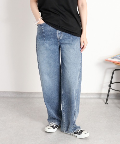 cepo(セポ)の「気軽に履けて、気軽に美脚〈接触冷感 / UVカット / 360度ストレッチ〉NEO ICE レギュラーストレートデニムパンツ(デニムパンツ・レディース・ブルー系3/ワンウォッシュ/ブルー系1・M/S/L)」の4枚目の写真