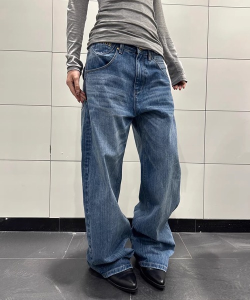 Ressaca（レサーカ）の「刺繍ロゴバックルワイドデニムパンツ（デニムパンツ・レディース・ブルー・L/S/M）」の13枚目の写真