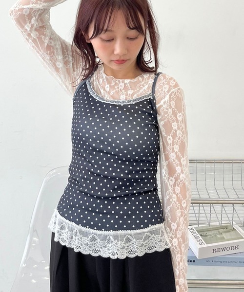 merrylatte(メリーラテ)の「ドットキャミソール【TUNE】(キャミソール・レディース・ホワイト・FREE)」の17枚目の写真