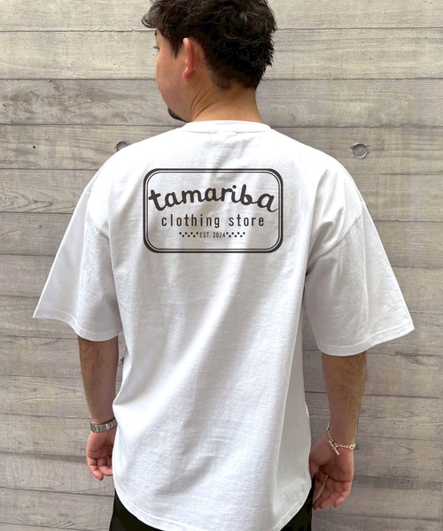 En serio TOKYO(エンソリオトーキョー)の「【SIDEWAYSTANCE】tamaribaバックロゴ半袖Tシャツ 70491(Tシャツ/カットソー・メンズ・ホワイト/ブラック・SMALL/LARGE)」の1枚目の写真