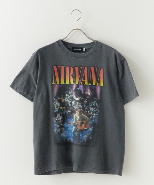 GOOD ROCK SPEED(グッドロックスピード)の「GOOD ROCK SPEED/グッドロックスピード NIRVANA/ニルヴァーナ ヴィンテージライク クルーネック半袖Tシャツ メンズ ストリート 秋 秋服 2026年秋冬(Tシャツ/カットソー・メンズ・チャコールグレー・S/M/L/XL)」の2枚目の写真
