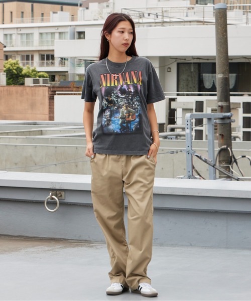 GOOD ROCK SPEED(グッドロックスピード)の「GOOD ROCK SPEED/グッドロックスピード NIRVANA/ニルヴァーナ ヴィンテージライク クルーネック半袖Tシャツ メンズ ストリート 秋 秋服 2026年秋冬(Tシャツ/カットソー・メンズ・チャコールグレー・S/M/L/XL)」の16枚目の写真