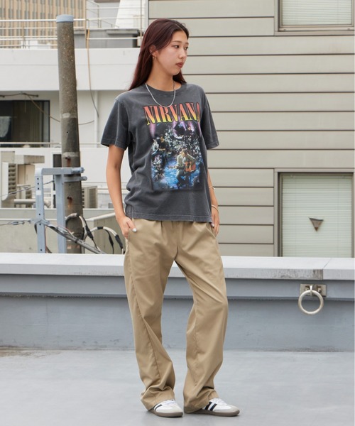 GOOD ROCK SPEED(グッドロックスピード)の「GOOD ROCK SPEED/グッドロックスピード NIRVANA/ニルヴァーナ ヴィンテージライク クルーネック半袖Tシャツ メンズ ストリート 秋 秋服 2026年秋冬(Tシャツ/カットソー・メンズ・チャコールグレー・S/M/L/XL)」の17枚目の写真